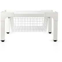 Nedis Ständer für Waschmaschine und Trockner, Drahtkorb, 200 kg, Weiß