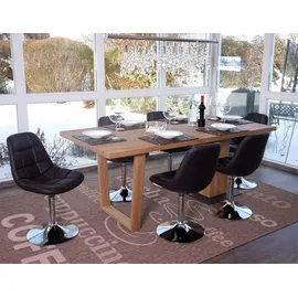 MCW Esszimmerstuhl A60 Kunstleder braun 6er Set