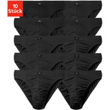 H.I.S. Männer Unterhose Unifarben schwarz XS 10er Pack
