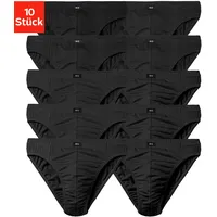 H.I.S. Männer Unterhose Unifarben schwarz XS 10er Pack