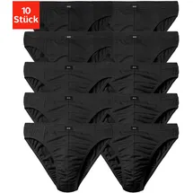 H.I.S. Männer Unterhose Unifarben schwarz XS 10er Pack