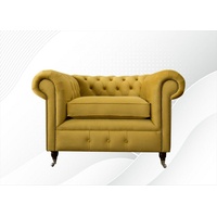 JVmoebel Chesterfield-Sessel, Chesterfield Sessel 1 Sitzer Design gelb