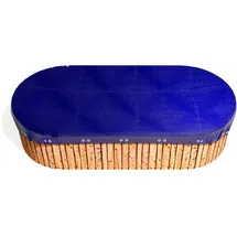 GRASEKAMP Qualität seit 1972 Abdeckplane für Pool oval 916x460cm Royalblau Planenmaß 990x540cm Sommer Winter