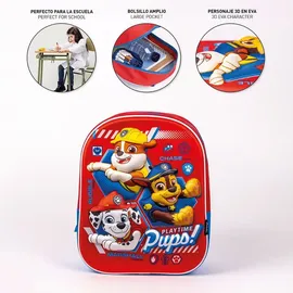 Paw Patrol 3D Rucksack Backpack Freizeitrucksack Kinderrucksack für mutige Entdecker - Rot
