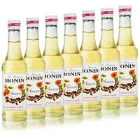 7x Monin Amaretto Sirup, 250 ml Flasche