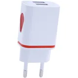 OSALADI Reiseladeadapter Ladegeräte Handyladegerät Handy ladeadapter Ladestecker duales USB-Ladegerät LED Reiseladegerät Reisen rot