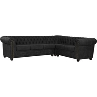 Home Affaire Chesterfield-Sofa »Rysum L-Form«, Chesterfield-Optik, langer Schenkel links oder rechts grau