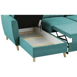 Sofa.de Ecksofa Carla ¦ türkis/petrol ¦ Maße (cm): B: 230 H: 93 T: 159.0