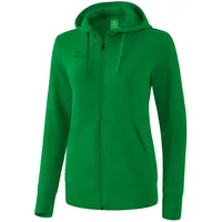 Erima Damen Basic Kapuzensweat Jacke, Smaragd, 48