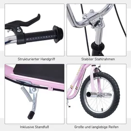 Homcom Scooter 16 Zoll Rosa