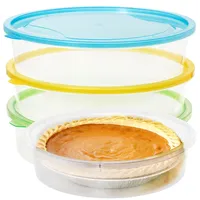 Youngever 3er Pack Kuchenbehälter, 28CM Große Frischhaltedosen aus Kunststoff, Frischhaltedose für Kuchen (Clear)