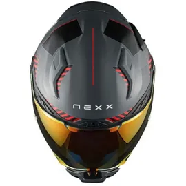 NEXX X.WST3 Fluence Integralhelm - Matt Schwarz/Grau/Rot / L