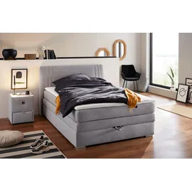 Jockenhöfer Boxspringbett JOCKENHÖFER GRUPPE ""Amira", OTTOs Choice Topseller, mit Bettkasten und Topper", grau (grau 313, 09), B:154cm L:217cm, Bezug: 100% Polyester;Topper und Matratzenspiegel: 100% Polyester, Komplettbetten, Boxspringbett, erhältlich in den