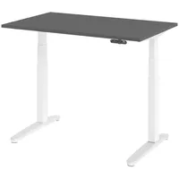 Bümö Schreibtisch, Graphit, Weiß, Nachbildung, Rechteckig, 120x74x80 cm, FSC