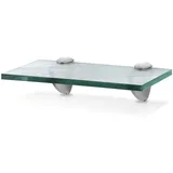 Tolletour - Glasregal Wandregale mit Halterung Glasboden Badregal Bad Ablage Glasablage Regal Glas Badablage Glasscheibe Halterung Regale Klarglas