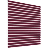 ECD Germany Doppelrollo Jalousie Duo Rollo Fensterrollo 70x230 cm Bordeaux