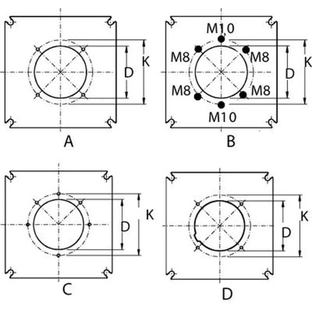 Brennerplatte 338x338 mm 165/186 M10