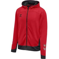hummel Lead Zip Poly Hoodie - True Red - 3XL