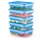 Emsa Clip & Close rechteckig blau 0,8 l 5-teiliges Set