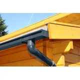 4 Home and Garden Kunststoff Dachrinnenset 202Bx für Gartenhäuser Anthrazit