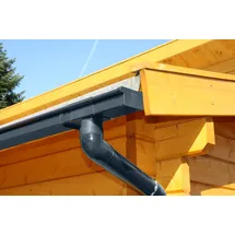 4 Home and Garden Kunststoff Dachrinnenset 202Bx für Gartenhäuser Anthrazit