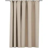 vidaXL Vorhang Verdunkelung mit Haken Verdunkelungsvorhang Kräuselband Thermo Gardine Blickdicht Thermovorhang Leinenoptik Beige 290x245cm