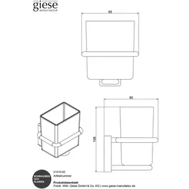 Giese Gifix 21 Zahnputzbecher Chrom