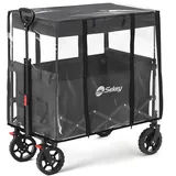 Sekey Bollerwagen Regenschutz für Bollerwagen Faltbar mit Dach, Bollerwagen Zubehör Regenabdeckung aus Hochwertigem Eva-Material, 75 * 50 * 65 cm【Bollerwagen Nicht enthalten】