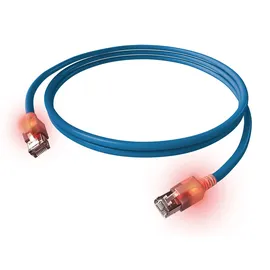 SACON EasyLan DualBoot LED Patchkabel RJ45 S/FTP blau, 3 m