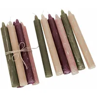 Loberon Bauceau Stumpenkerze 12 St. bunt