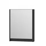 Omeble Spiegelschrank Wandschrank mit Spiegel - 50 x 11 x 65 cm - Badezimmerschrank hängend - Aufbewahrungsschrank für Badezimmer - Badschrank - schwarz