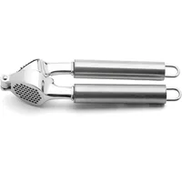 Weis Knoblauchpresse Edelstahl Silber, Maße: 20cm x 6cm x 4cm, 17266