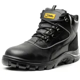 Black Hammer Sicherheitsstiefel Herren S3 SRC Stahlkappe Arbeitsschuhe Knöchelhoch Leder Sicherheitsschuhe Schwarz Leicht 7752 (47 EU)