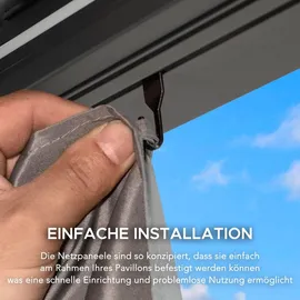 Sunjoy Netz für Matterhorn Multi-Pergola 306 x 406 cm Grau