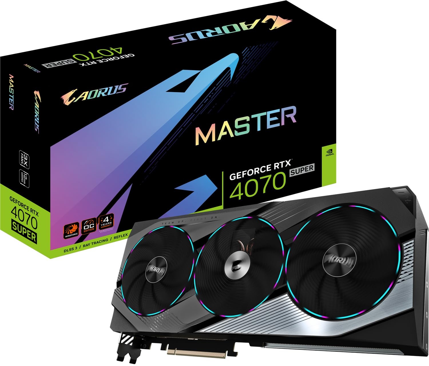 Gigabyte AORUS GeForce RTX 4070 SUPER Master 12G NVIDIA 12 Go GDDR6X