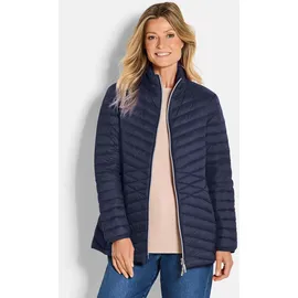 GOLDNER Kurzgröße: Herbstjacke mit Daunen, Stehkragen", in marine | Gr.: 25,