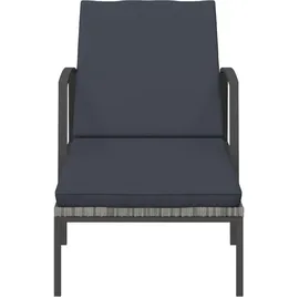 furnicato Sonnenliege 195 x 60 x 53-95 cm Grau/Braun
