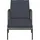 furnicato Sonnenliege 195 x 60 x 53-95 cm Grau/Braun