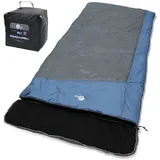 hlitmout XXL Daunen Deckenschlafsack, Extra Großer Schlafsack, 230 cm x 100 cm (Blau, 5 C bis -8 C)