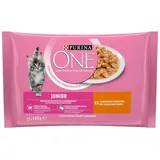 PURINA ONE Junior Nassfutter mit Huhn f+r Kätzchen 4x85g