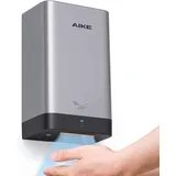 AIKE Ultra Kompakt Handtrockner, Kleiner als A4, Ersatz für Papierhandtücher im Badezimmer, 900W 220V, Hochgeschwindigkeit, Langlebiges ABS, AK2822 (Silber)