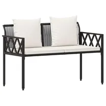 vidaXL 2-Seater 116 x 56 x 75 cm Schwarz