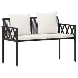 vidaXL 2-Seater 116 x 56 x 75 cm Schwarz