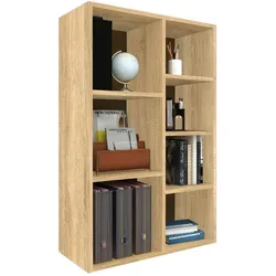 Standregal Twin Eiche Dekor Bücherregal Holz Wandregal Raumteiler