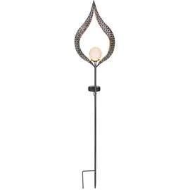 ETC Shop LED Solarleuchte mit Erdspieß & Lichteffect 90 cm 2er Set