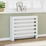 vidaXL Heizkörperverkleidung Weiß 104x20x82 cm Holzwerkstoff