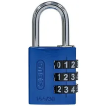 ABUS Zahlen-Vorhangschloss 144/30 Lock-Tag Aluminium, blau