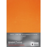 dormabell Premium Jersey-Spannbetttuch orange - 120x200 bis 130x220 cm (bis 24 cm Matratzenhöhe)