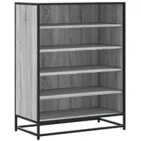 VidaXL Schuhschrank Grau Sonoma 75x38x97,5 cm Holzwerkstoff Metall