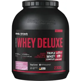 Body Attack Extreme Whey Deluxe Strawberry White Chocolate Pulver 2300 g